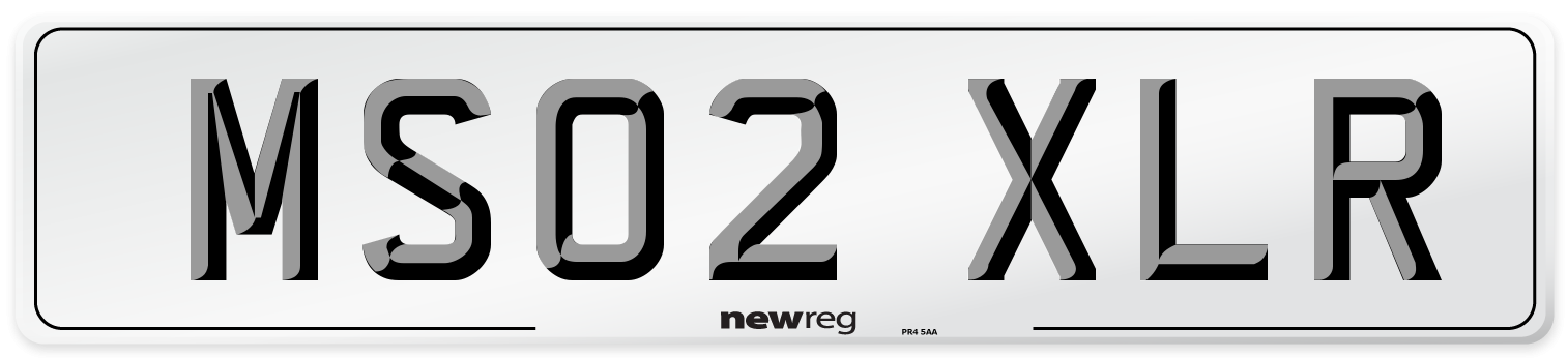 MS02 XLR Number Plate from New Reg